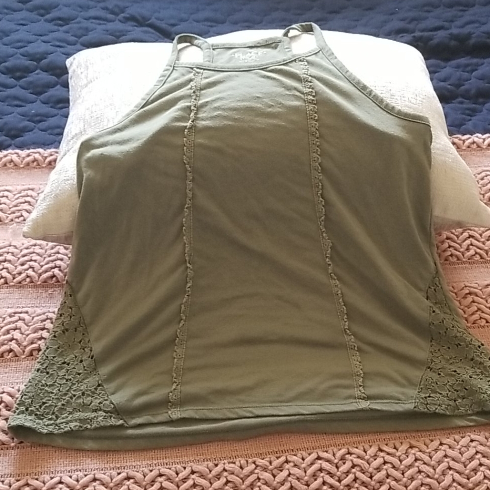 Green lace top